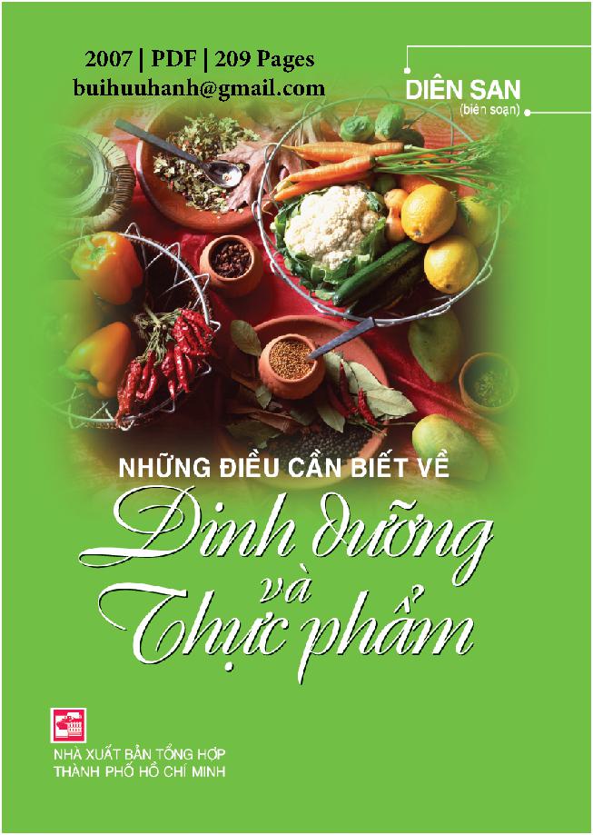 Những Điều Cần Biết Về Dinh Dưỡng Và Thực Phẩm