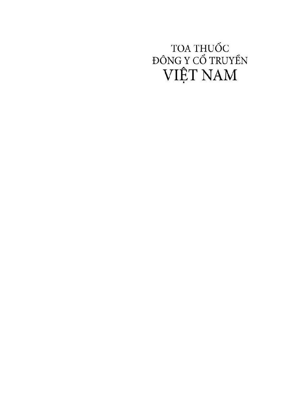 Toa Thuốc Đông Y Cổ Truyền Việt Nam